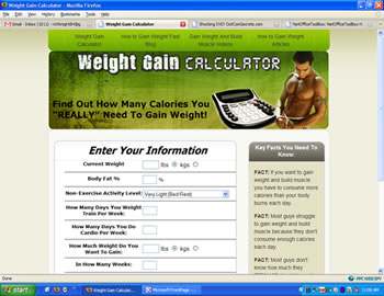 Weight Gain Calculator